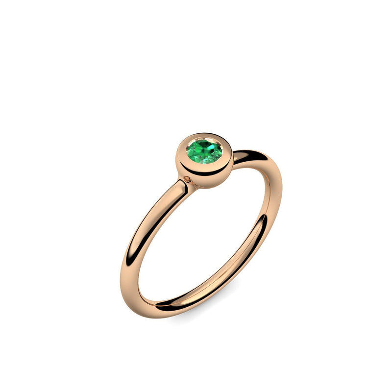 Antragsring Rosegold Smaragd