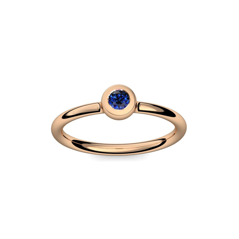 Antragsring Rosegoldvergoldet Saphir