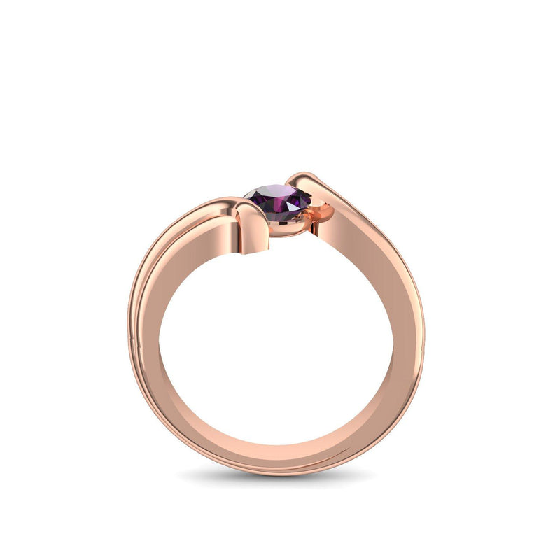 Antragsring Rotgold Amethyst