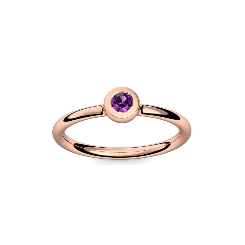 Antragsring Rotgold Amethyst