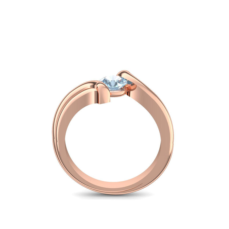 Antragsring Rotgold Aquamarin