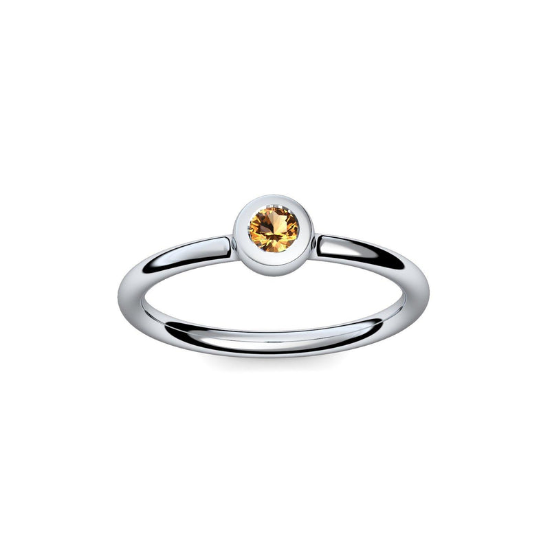 Antragsring Weissgold Citrin