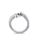 Antragsring Weissgold Rauchquarz