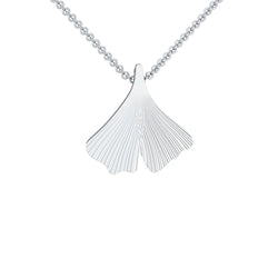 Damen Kette Blatt Silber