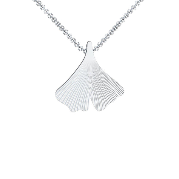 Damen Kette Blatt Silber