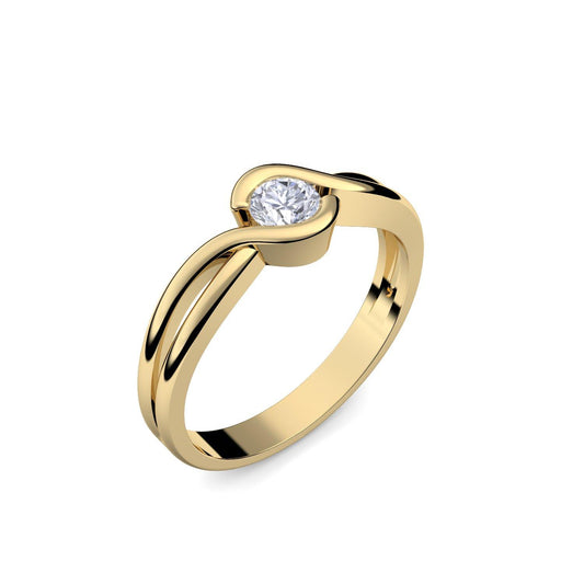 Damen Ring Gelbgold Zirkonia