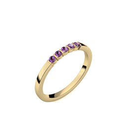 Damen Ring Gelbgoldvergoldet Amethyst