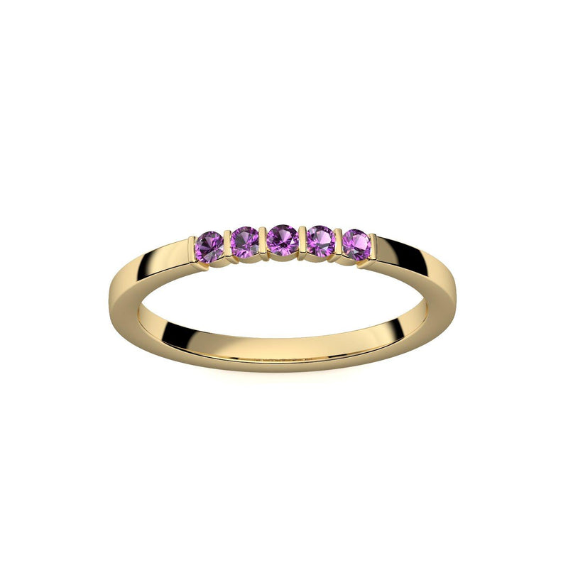 Damen Ring Gelbgoldvergoldet Amethyst