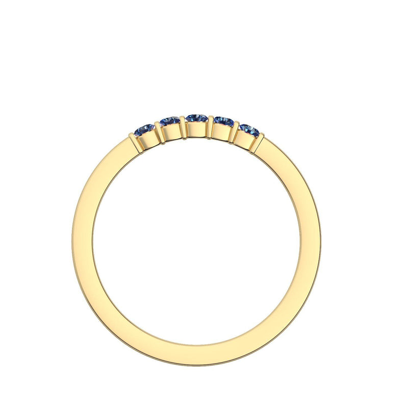 Damen Ring Gelbgoldvergoldet Saphir