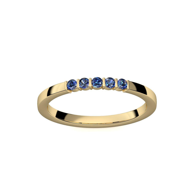 Damen Ring Gelbgoldvergoldet Saphir