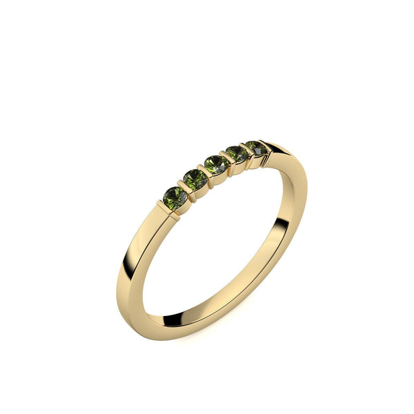 Damen Ring Gelbgoldvergoldet Turmalin