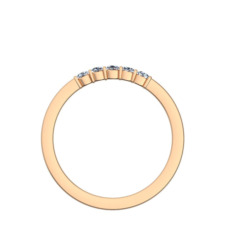 Damen Ring Rosegoldvergoldet Blautopas