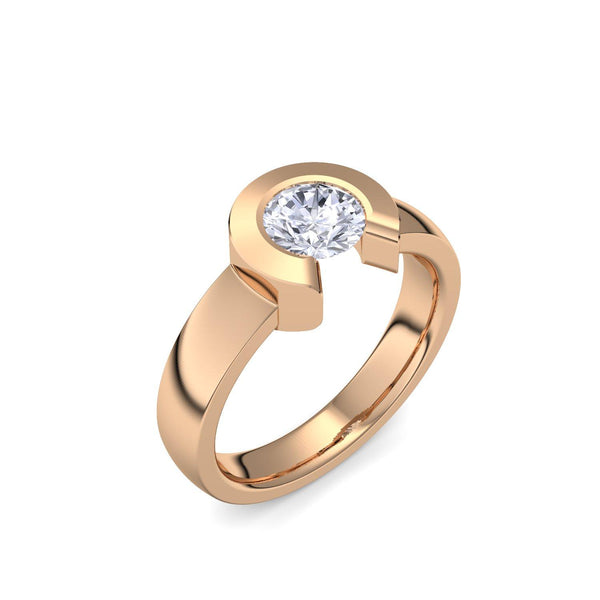 Damen Ring Rosegoldvergoldet Zirkonia