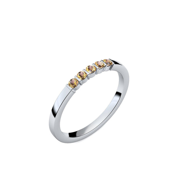 Damen Ring Silber Citrin