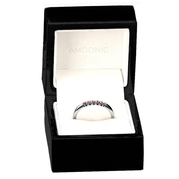 Damen Ring Silber Granat