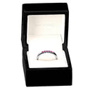 Damen Ring Silber Rubin