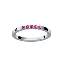 Damen Ring Silber Rubin