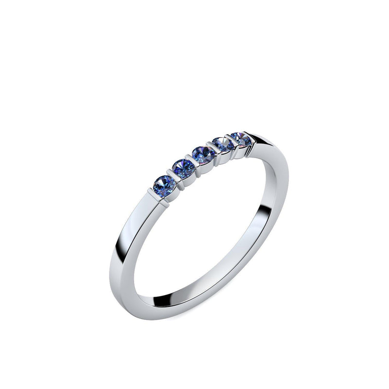 Damen Ring Silber Saphir