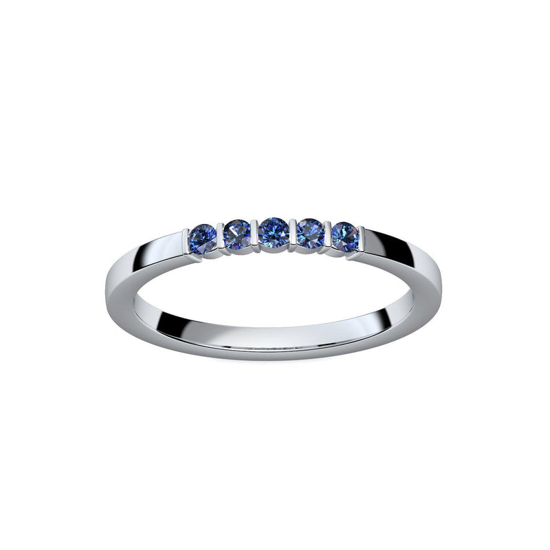 Damen Ring Silber Saphir