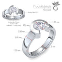 Damen Ring Silber Zirkonia