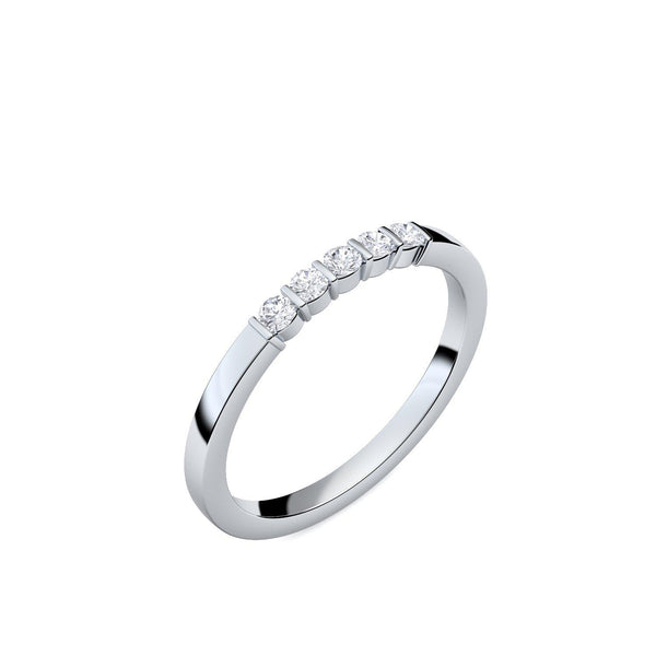 Damen Ring Weissgold Zirkonia