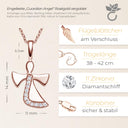 Damenhalskette Engel Rosegoldvergoldet Zirkonia