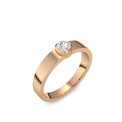 Damenring Breit Rosegold Brillant