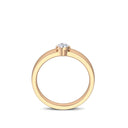 Damenring Breit Rosegold Brillant