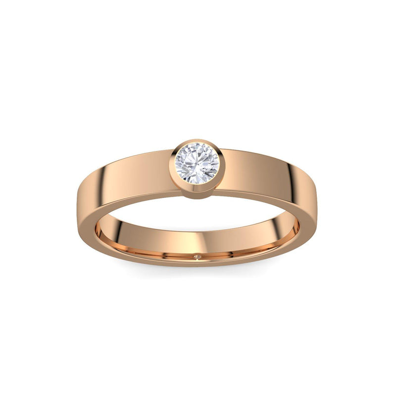 Damenring Breit Rosegold Brillant