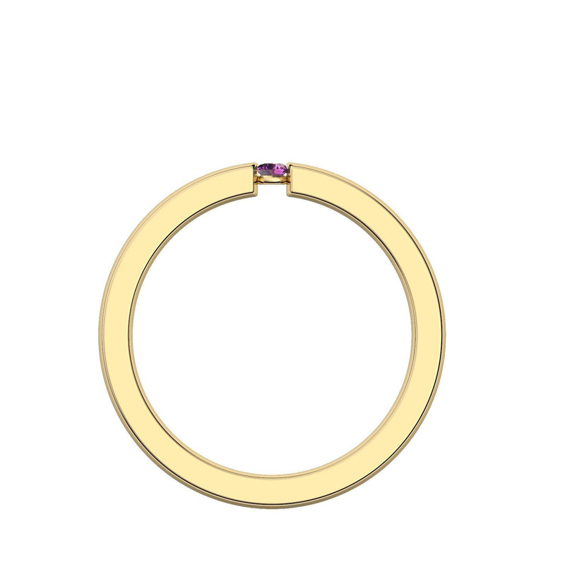 Damenring Gelbgoldvergoldet Amethyst