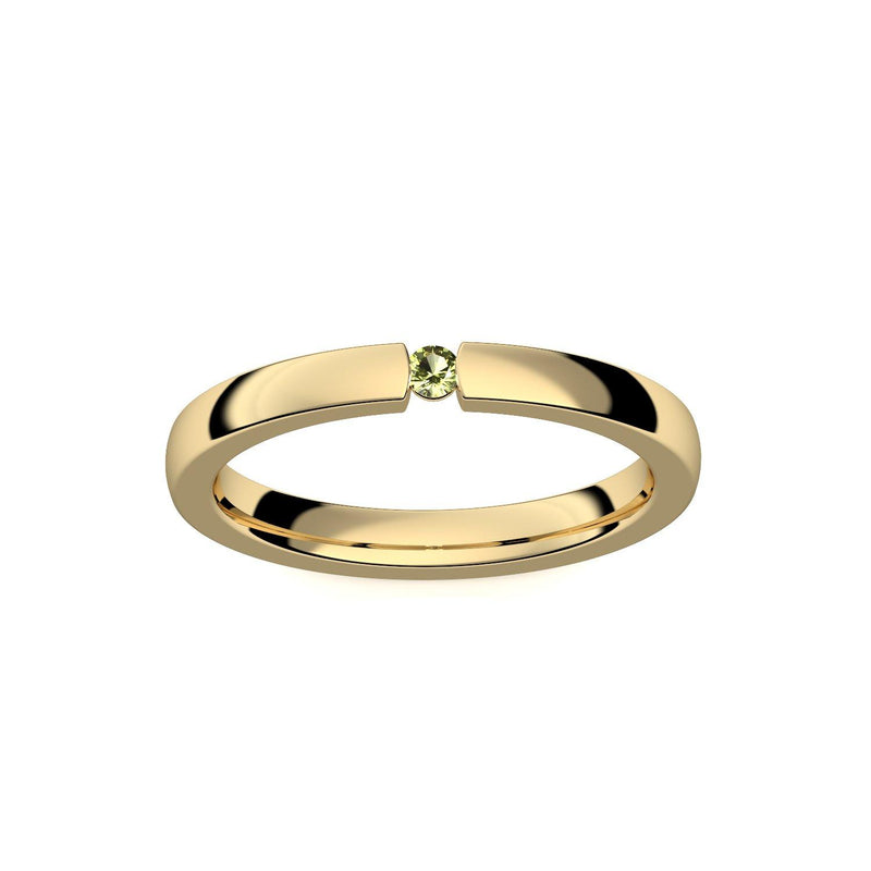 Damenring Gelbgoldvergoldet Peridot