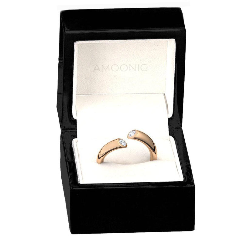 Damenring Offen Rosegold Brillant