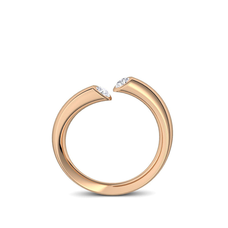 Damenring Offen Rosegold Brillant