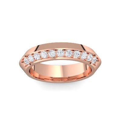 Damenring Stein Rosegold Zirkonia