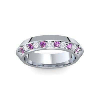 Damenring Stein Silber Amethyst