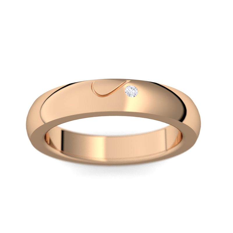 Ehering Damen Herz Rosegoldvergoldet Zirkonia