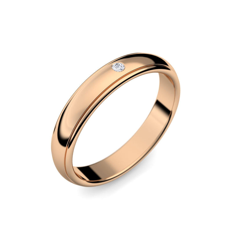 Ehering Damen Rosegoldvergoldet Zirkonia