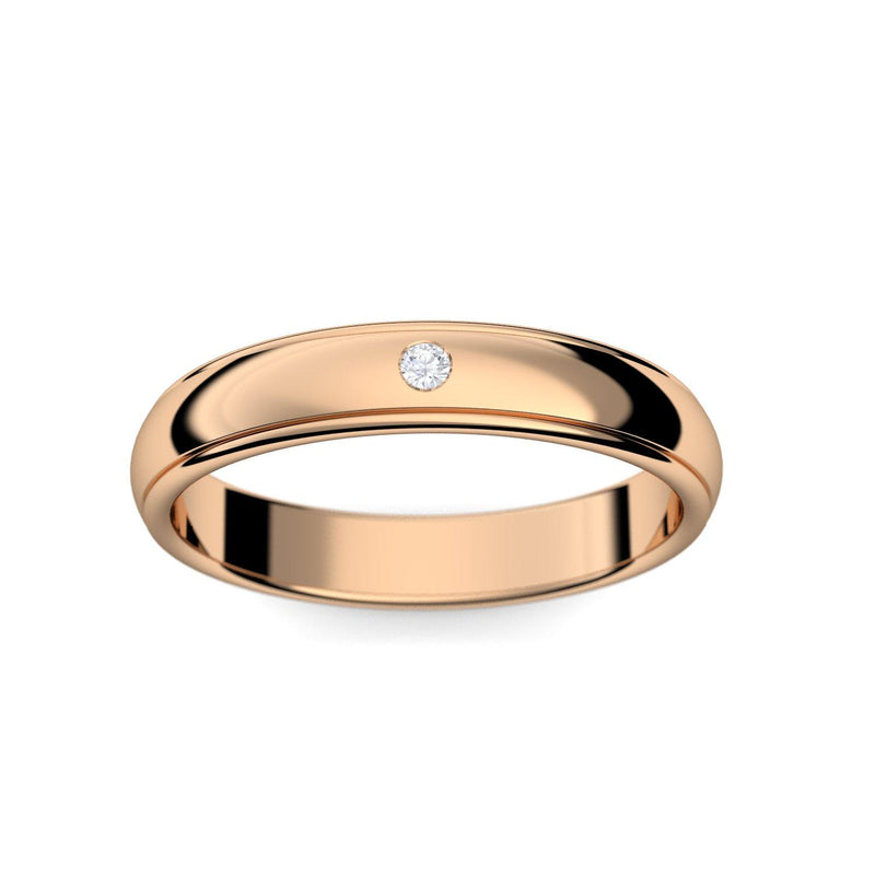 Ehering Damen Rosegoldvergoldet Zirkonia