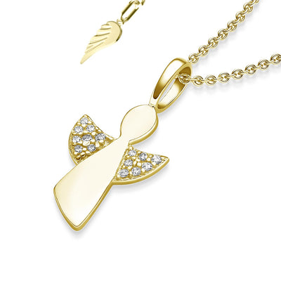 Angel Love - Gelbgold vergoldet - Zirkonia