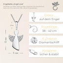 Halskette Anhaenger Engel Silber Zirkonia