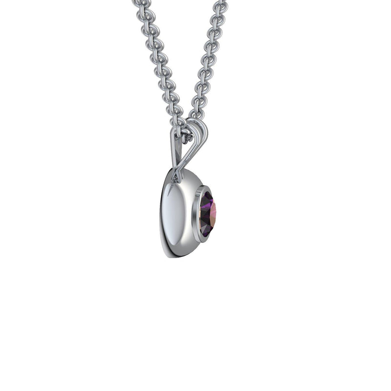 Halskette Anhaenger Silber Amethyst