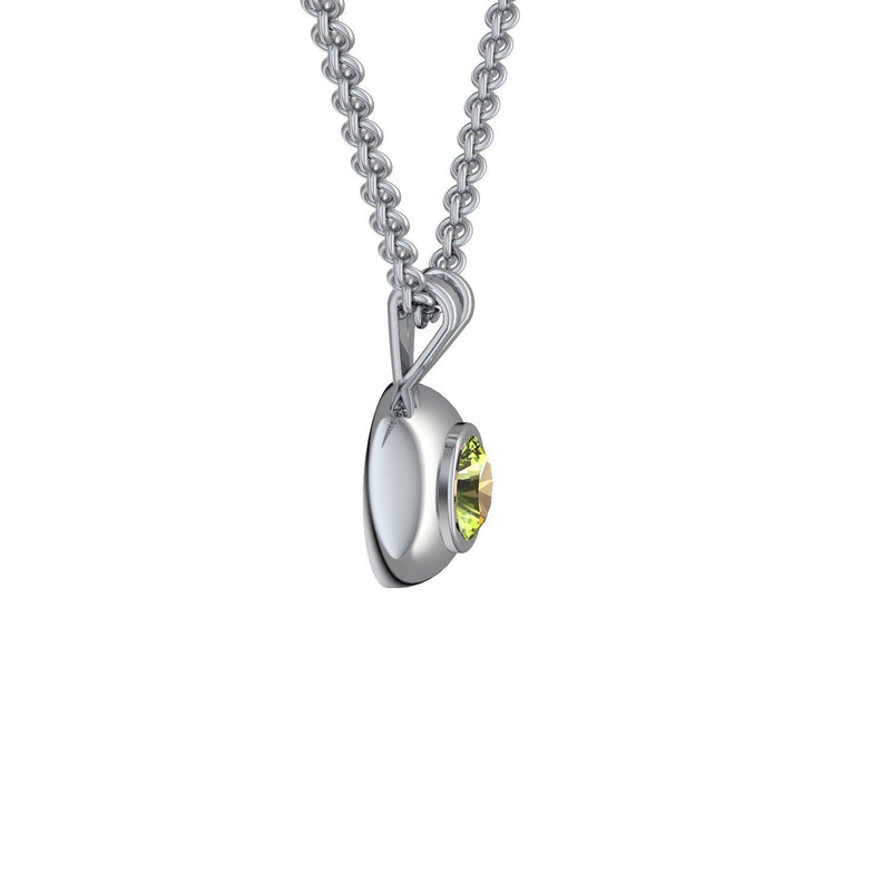 Halskette Anhaenger Weissgold Peridot