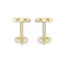 Herz Ohrstecker Gelbgoldvergoldet Zirkonia
