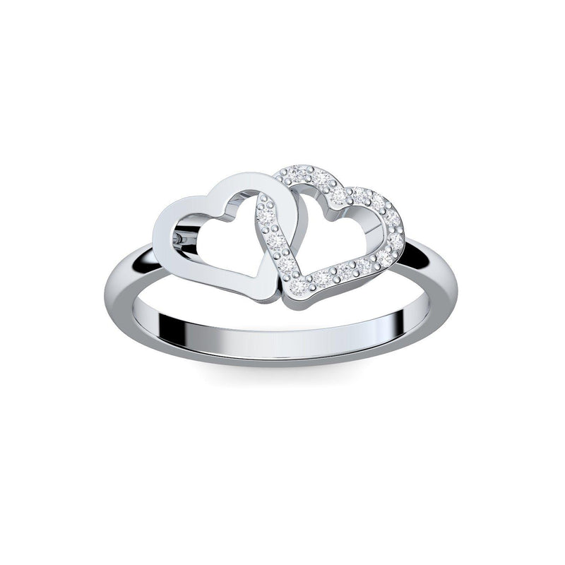 Herz Ring Silber Zirkonia