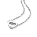 Herzkette Damen Silber Zirkonia
