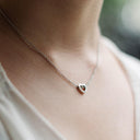 Herzkette Damen Silber Zirkonia