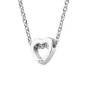 Herzkette Damen Silber Zirkonia