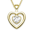 Herzkette Gelbgoldvergoldet Zirkonia 1