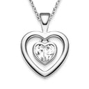 Herzkette Silber Zirkonia 1