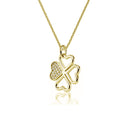 Kette Damen Blatt Gelbgoldvergoldet Zirkonia